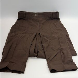 Classic Brown Men's Flat Front Shorts